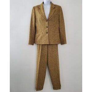 Britsh House Womens Vintage Wool Angora Tweed Suit Size 38 Refined Old Money